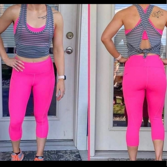 NWT Zyia Gray Nimbus Split Back Tank - Picture 3 of 5